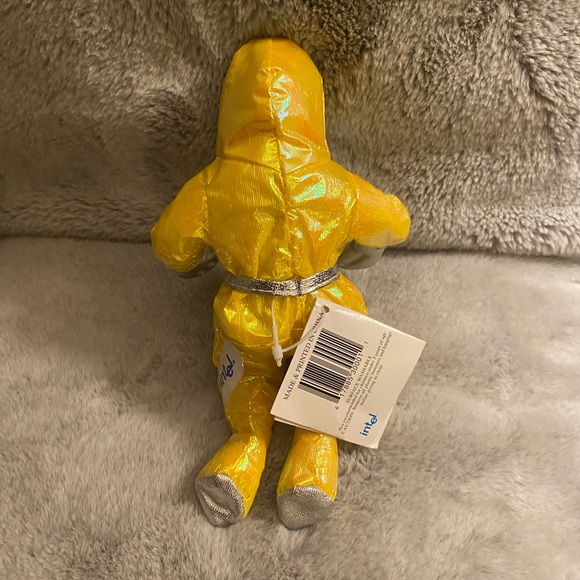 1997 Intel Inside Pentium II Yellow Astronaut Man Plush 8" Plush BeanBag Toy HTF - Picture 6 of 6